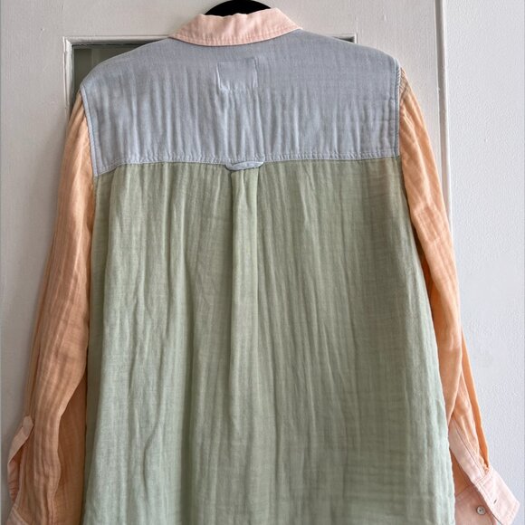 Rails Ellis Shirt in Bermuda Color Block SIZE M - Picture 6 of 10